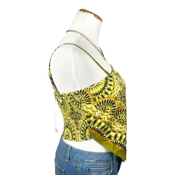 Rose & Olive Bandana Crop Y2K Style Top Medium NEW - Picture 2 of 6